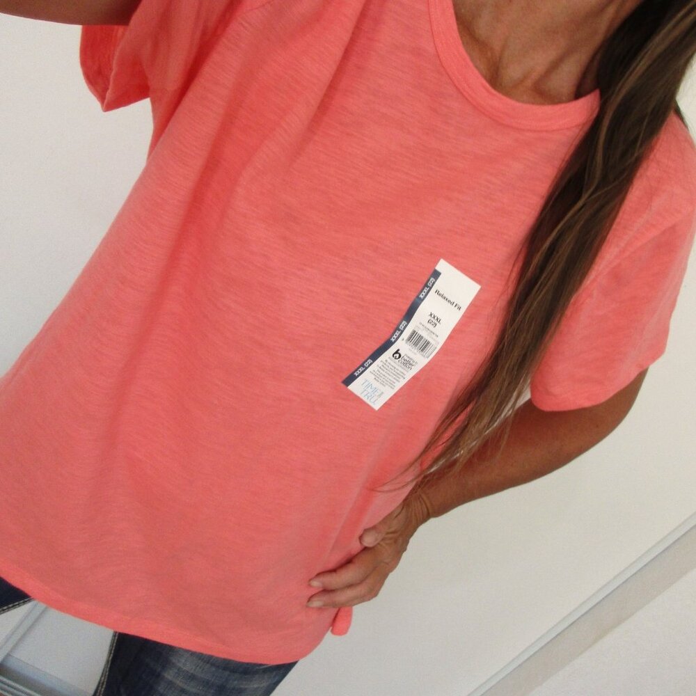 New TIME and TRUE T-Shirt Size XXXL (22) Bright Orange
